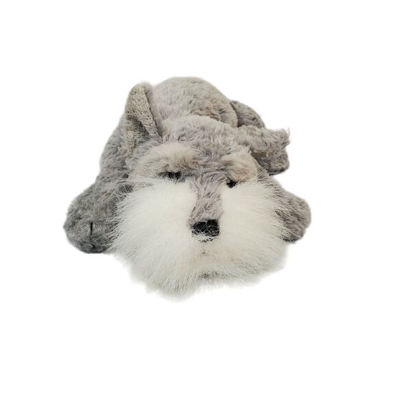 Russ Brown Eyes Gray Fur Terrier Plush - Picture 1 of 5